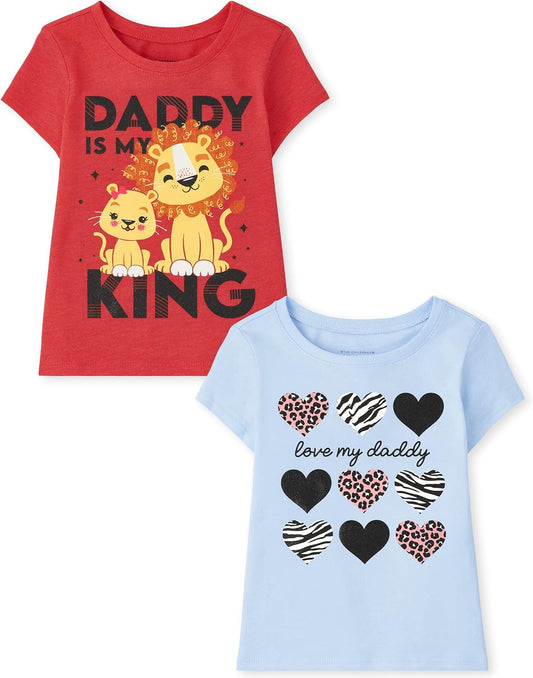 The Children's Place Baby Girls' and Toddler Unicorns,Butterflies,Trends Short Sleeve Graphic T-Shirts,3 Pack