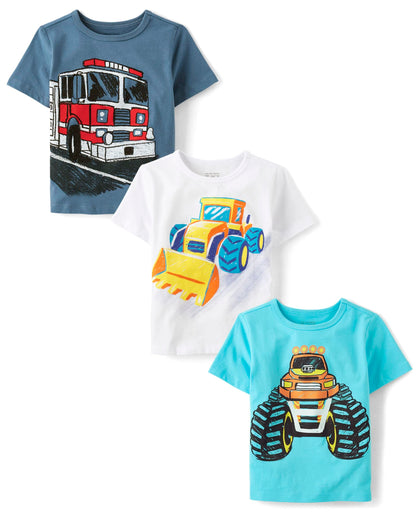 The Children's Place Baby Boys' Graphic T-Shirts (3-Pack)