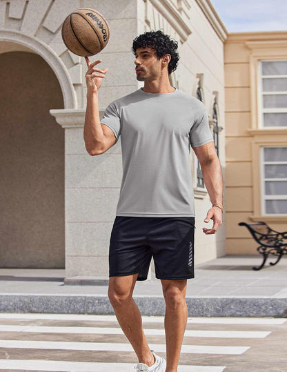 COOFANDY Mens Swim Shirt Short Sleeve UPF 50+ Sun Shirts Rash Guard Quick Dry Beach Water T Shirts for Men
