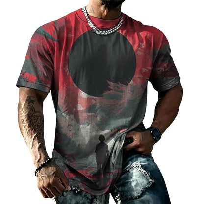 domirica Mens Muscle Fit Short Sleeve T Shirts Gym Workout Crewneck Novelty Print Quick Dry Athletic Shirt