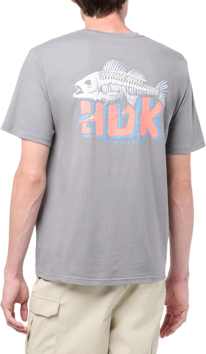 HUK Mens Fishing Graphic Tee, Performance Short Sleeve, Quick-Dry