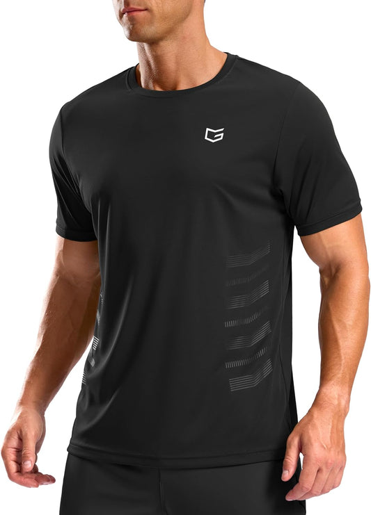G Gradual Men's Workout Shirts Quick Dry Athletic Running T-Shirts Lightweight Moisture Wicking Short Sleeve Sports Gym Tops