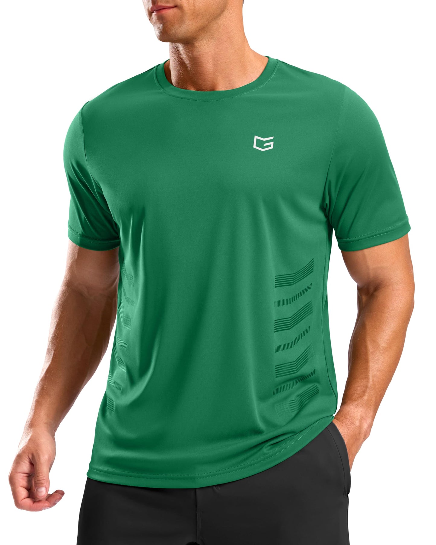 G Gradual Men's Workout Shirts Quick Dry Athletic Running T-Shirts Lightweight Moisture Wicking Short Sleeve Sports Gym Tops