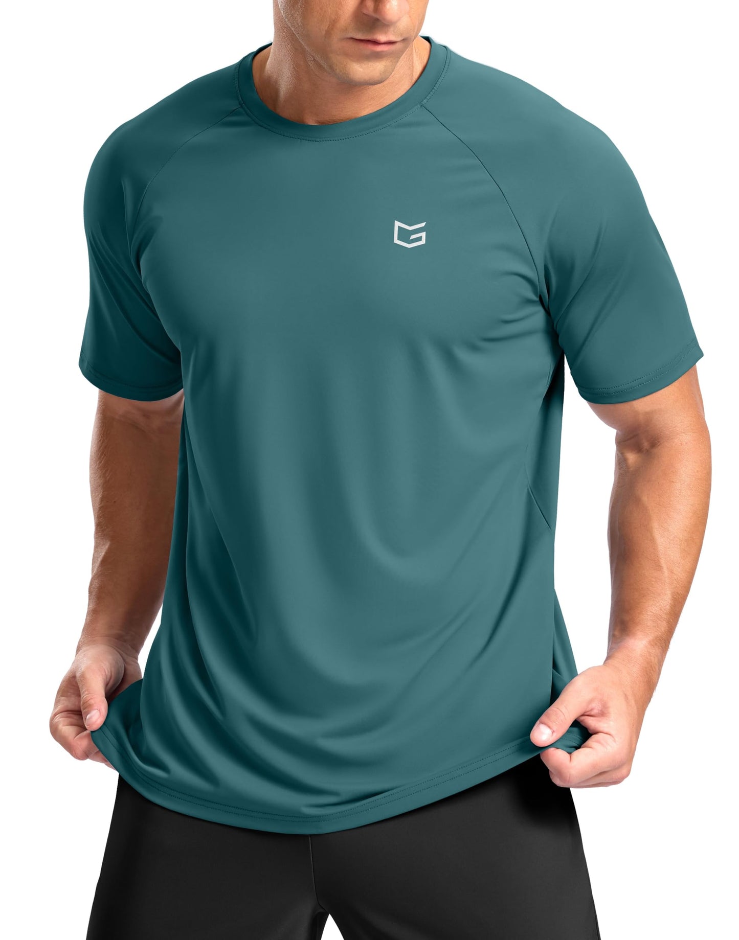 G Gradual Men's Athletic Workout T-Shirts Moisture Wicking Cooling Running Shirts Short Sleeve Performance Tee for Gym Tennis