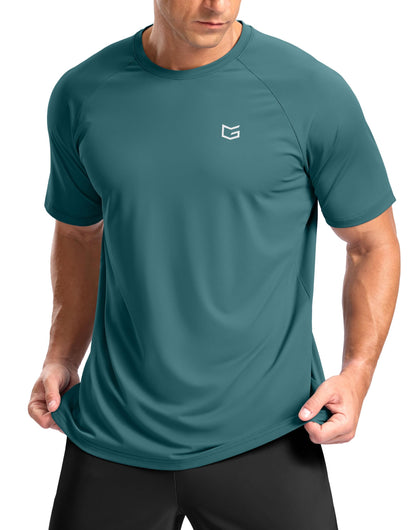 G Gradual Men's Athletic Workout T-Shirts Moisture Wicking Cooling Running Shirts Short Sleeve Performance Tee for Gym Tennis