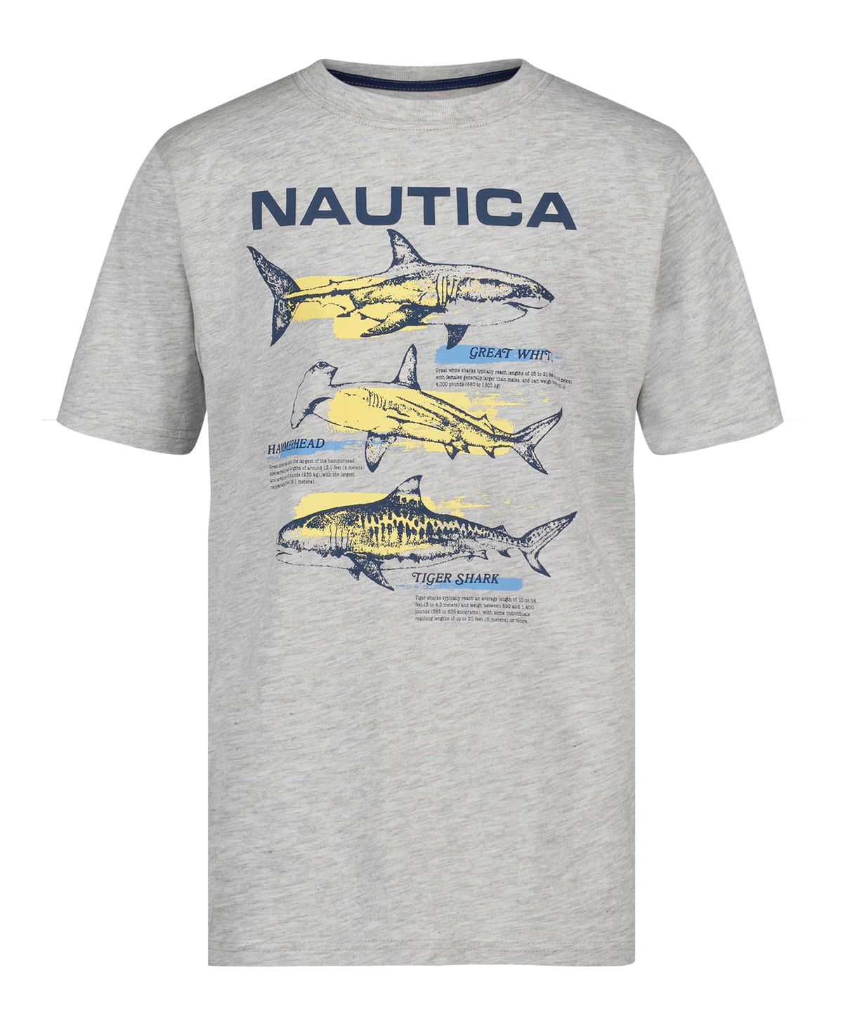 Nautica Boys' Short Sleeve J-Class Logo Crew Neck T-Shirt, Soft, Comfortable, Relaxed Fit