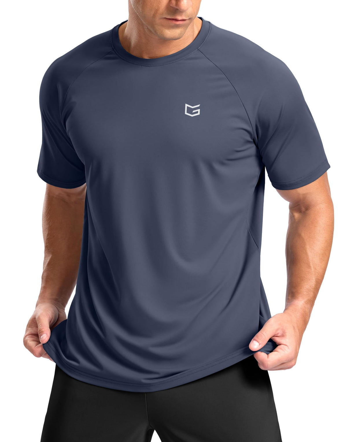 G Gradual Men's Athletic Workout T-Shirts Moisture Wicking Cooling Running Shirts Short Sleeve Performance Tee for Gym Tennis