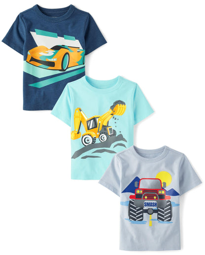 The Children's Place Baby Boys' Graphic T-Shirts (3-Pack)