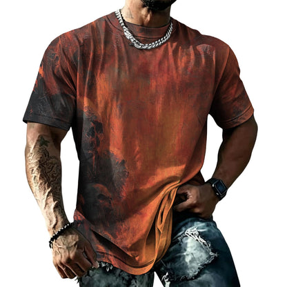 domirica Mens Muscle Fit Short Sleeve T Shirts Gym Workout Crewneck Novelty Print Quick Dry Athletic Shirt