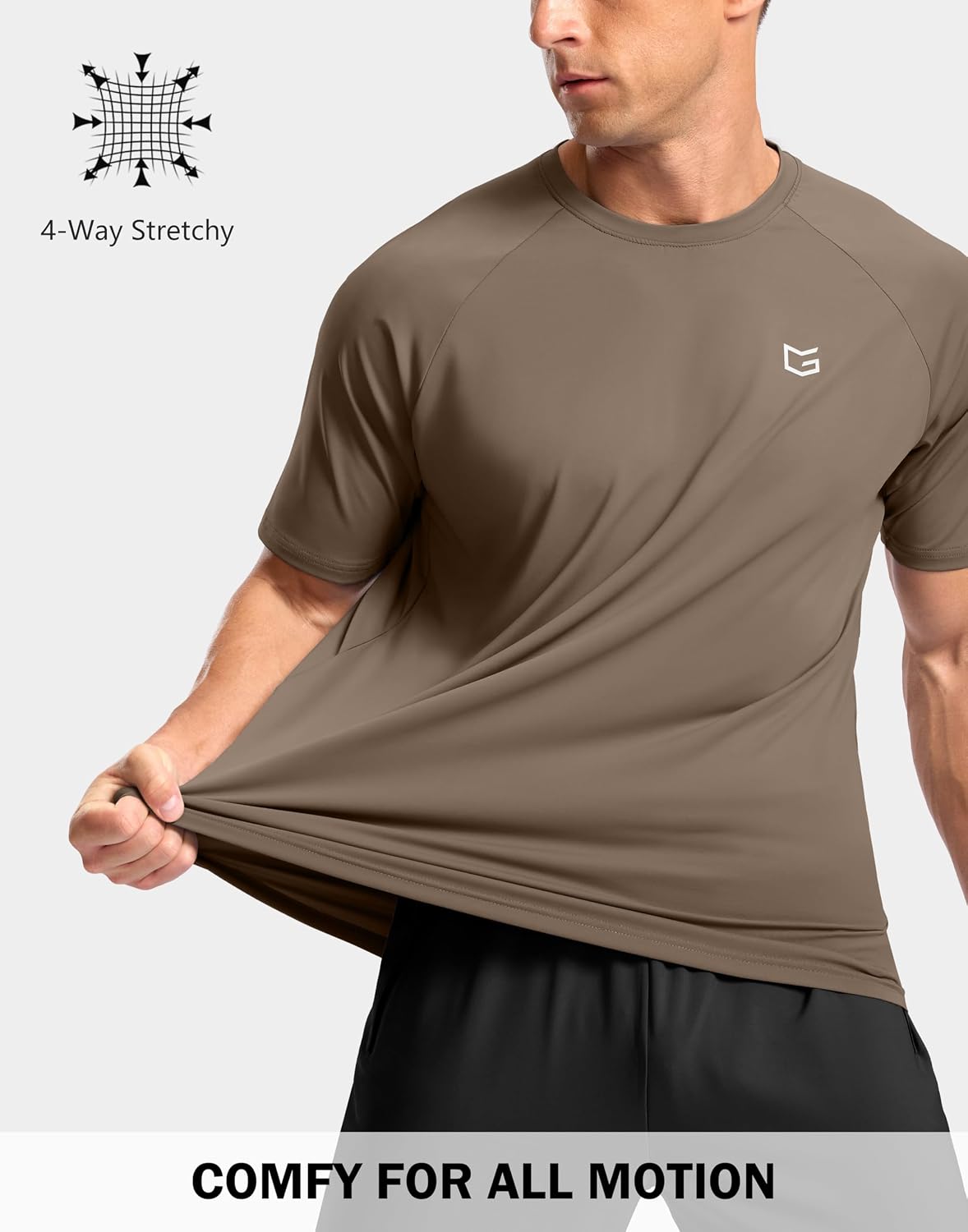 G Gradual Men's Athletic Workout T-Shirts Moisture Wicking Cooling Running Shirts Short Sleeve Performance Tee for Gym Tennis
