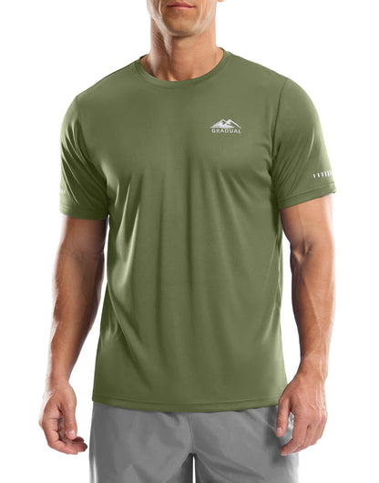 Men's UPF 50+ Sun Protection Dry Fit Workout T-Shirts Rash Guard Swim Shirts Moisture Wicking Tee for Athletic, Beach, Hiking