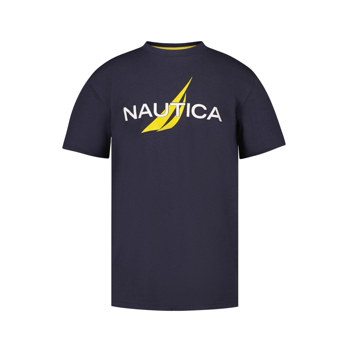 Nautica Boys' Short Sleeve J-Class Logo Crew Neck T-Shirt, Soft, Comfortable, Relaxed Fit