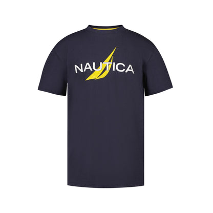 Nautica Boys' Short Sleeve J-Class Logo Crew Neck T-Shirt, Soft, Comfortable, Relaxed Fit