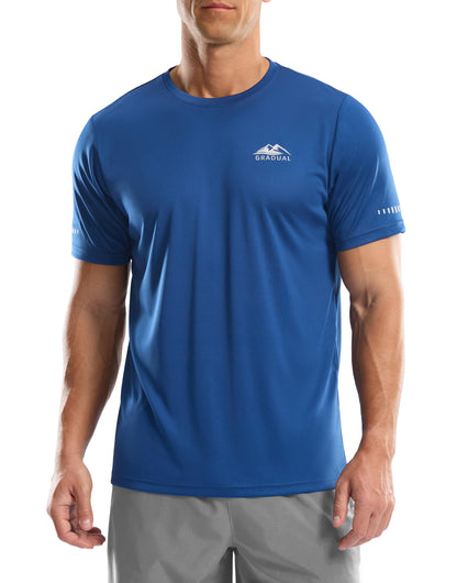 Men's UPF 50+ Sun Protection Dry Fit Workout T-Shirts Rash Guard Swim Shirts Moisture Wicking Tee for Athletic, Beach, Hiking