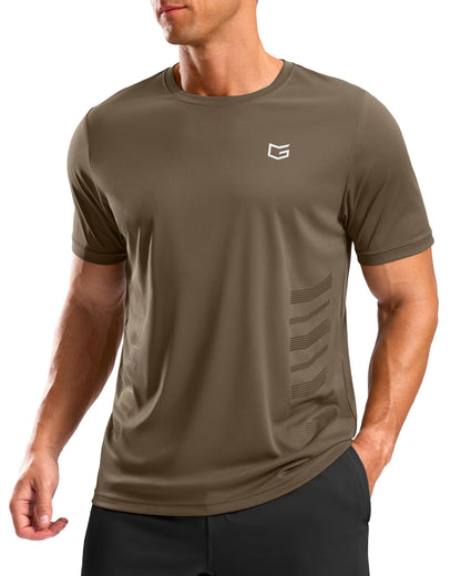 G Gradual Men's Workout Shirts Quick Dry Athletic Running T-Shirts Lightweight Moisture Wicking Short Sleeve Sports Gym Tops