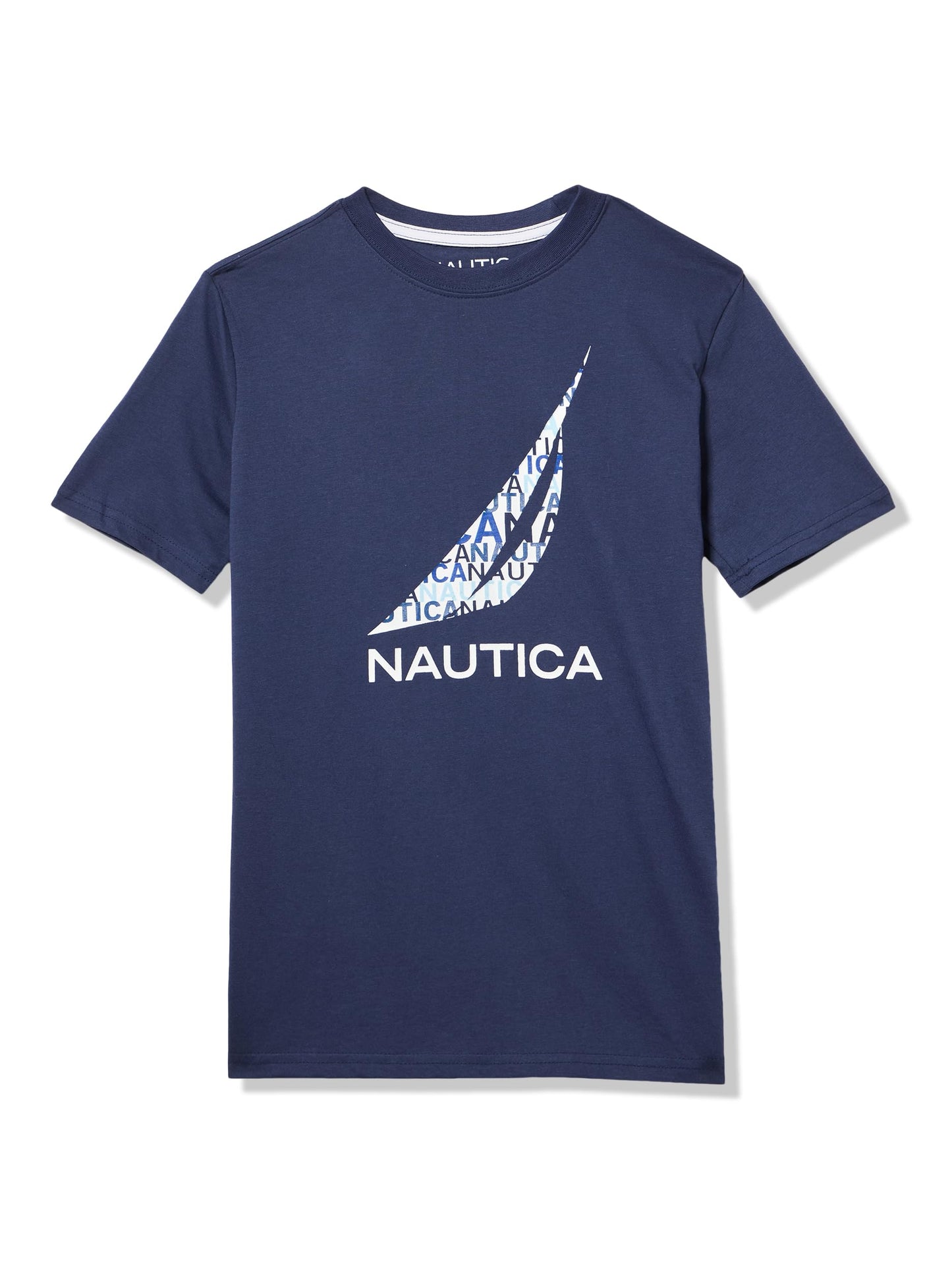 Nautica Boys' Short Sleeve J-Class Logo Crew Neck T-Shirt, Soft, Comfortable, Relaxed Fit