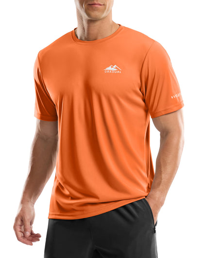 Men's UPF 50+ Sun Protection Dry Fit Workout T-Shirts Rash Guard Swim Shirts Moisture Wicking Tee for Athletic, Beach, Hiking