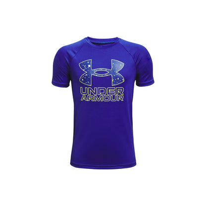 Under Armour Boys' Tech Hybrid Printed Fill Short-Sleeve T-Shirt