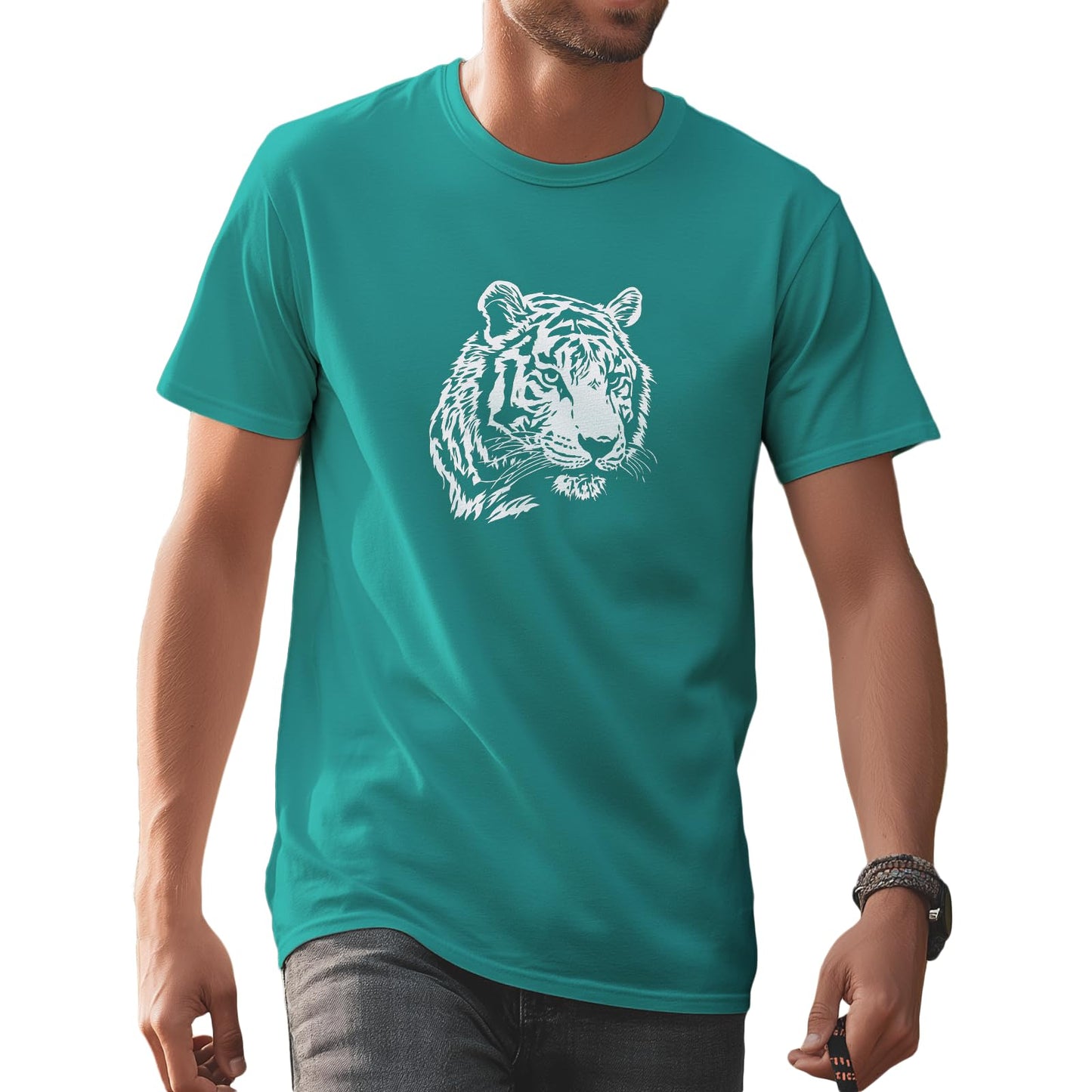 domirica Men's Solid 100% Cotton Graphic Short Sleeve Crewneck Big and Tall Summer Breathable Quick Dry Gym Casual Top