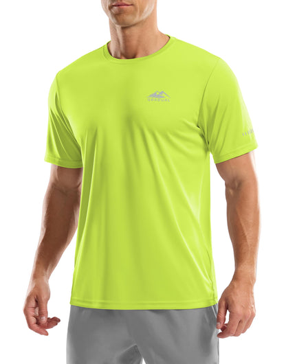 Men's UPF 50+ Sun Protection Dry Fit Workout T-Shirts Rash Guard Swim Shirts Moisture Wicking Tee for Athletic, Beach, Hiking