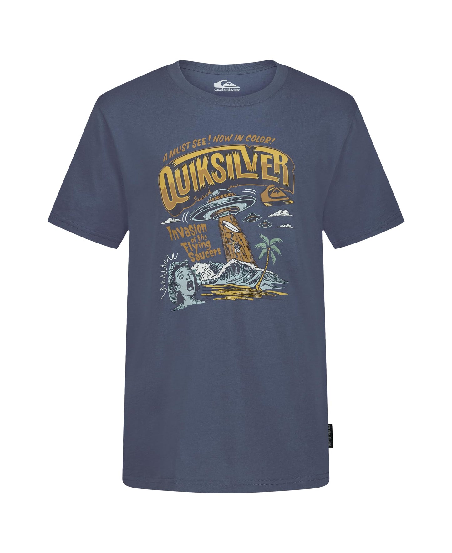 Quiksilver Boys' Short Sleeve Screen Print Graphic T-Shirt, Soft & Comfortable, Regular Fit