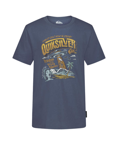 Quiksilver Boys' Short Sleeve Screen Print Graphic T-Shirt, Soft & Comfortable, Regular Fit