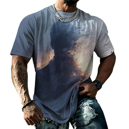 domirica Mens Muscle Fit Short Sleeve T Shirts Gym Workout Crewneck Novelty Print Quick Dry Athletic Shirt