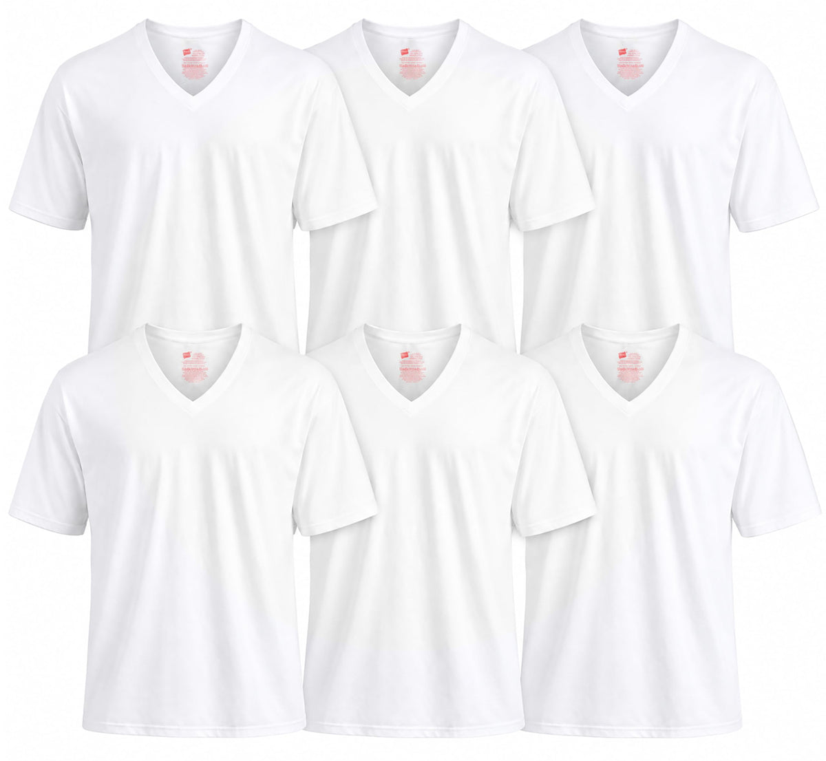 Hanes Men's Undershirts T-Shirt Pack, V-Neck Cotton Tees for Men, Moisture-Wicking, Odor Control, White Multi-Pack