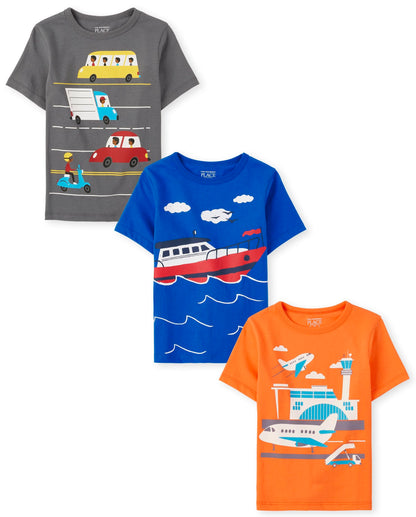 The Children's Place Baby Boys' Graphic T-Shirts (3-Pack)