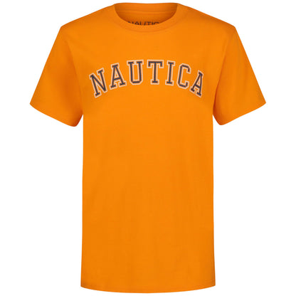 Nautica Boys' Short Sleeve J-Class Logo Crew Neck T-Shirt, Soft, Comfortable, Relaxed Fit