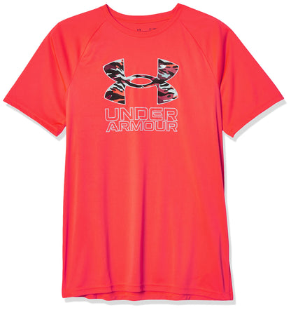 Under Armour Boys' Tech Hybrid Printed Fill Short-Sleeve T-Shirt