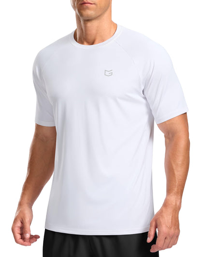 G Gradual Men's Athletic Workout T-Shirts Moisture Wicking Cooling Running Shirts Short Sleeve Performance Tee for Gym Tennis