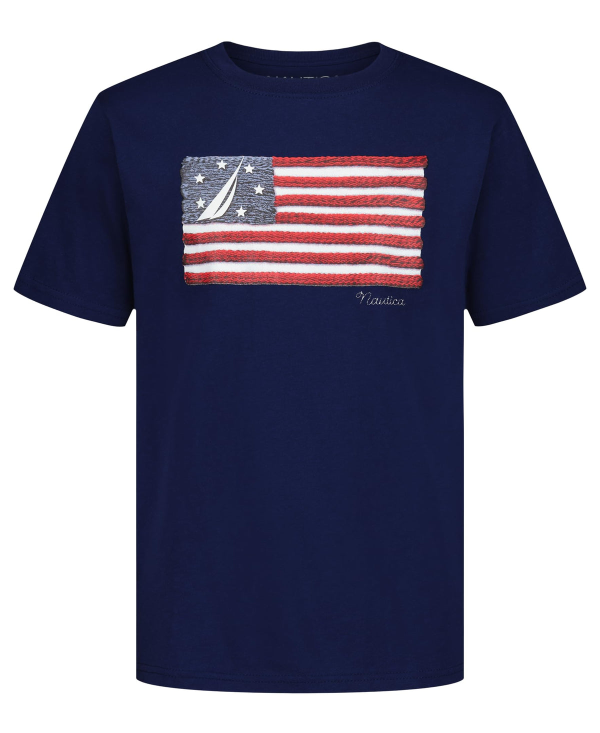 Nautica Boys' Short Sleeve J-Class Logo Crew Neck T-Shirt, Soft, Comfortable, Relaxed Fit