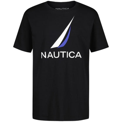 Nautica Boys' Short Sleeve J-Class Logo Crew Neck T-Shirt, Soft, Comfortable, Relaxed Fit