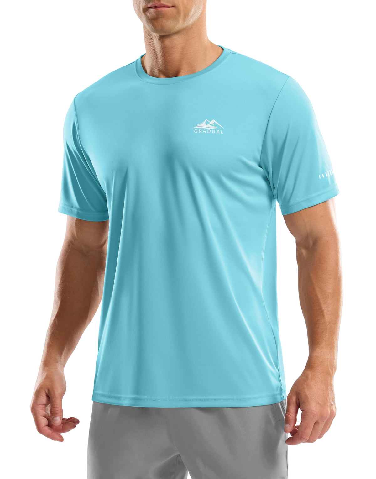 Men's UPF 50+ Sun Protection Dry Fit Workout T-Shirts Rash Guard Swim Shirts Moisture Wicking Tee for Athletic, Beach, Hiking