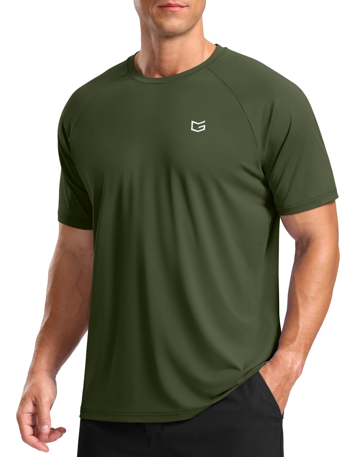 G Gradual Men's Athletic Workout T-Shirts Moisture Wicking Cooling Running Shirts Short Sleeve Performance Tee for Gym Tennis