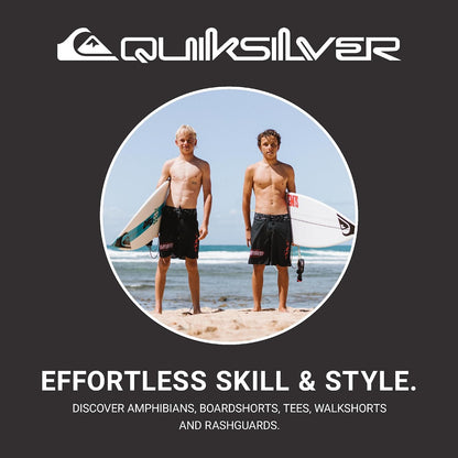 Quiksilver Boys' Short Sleeve Screen Print Graphic T-Shirt, Soft & Comfortable, Regular Fit