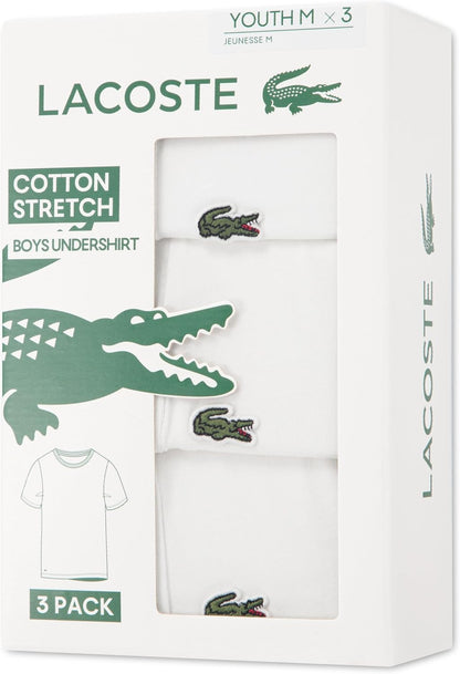 Lacoste Boys' 3-Pack Undershirt