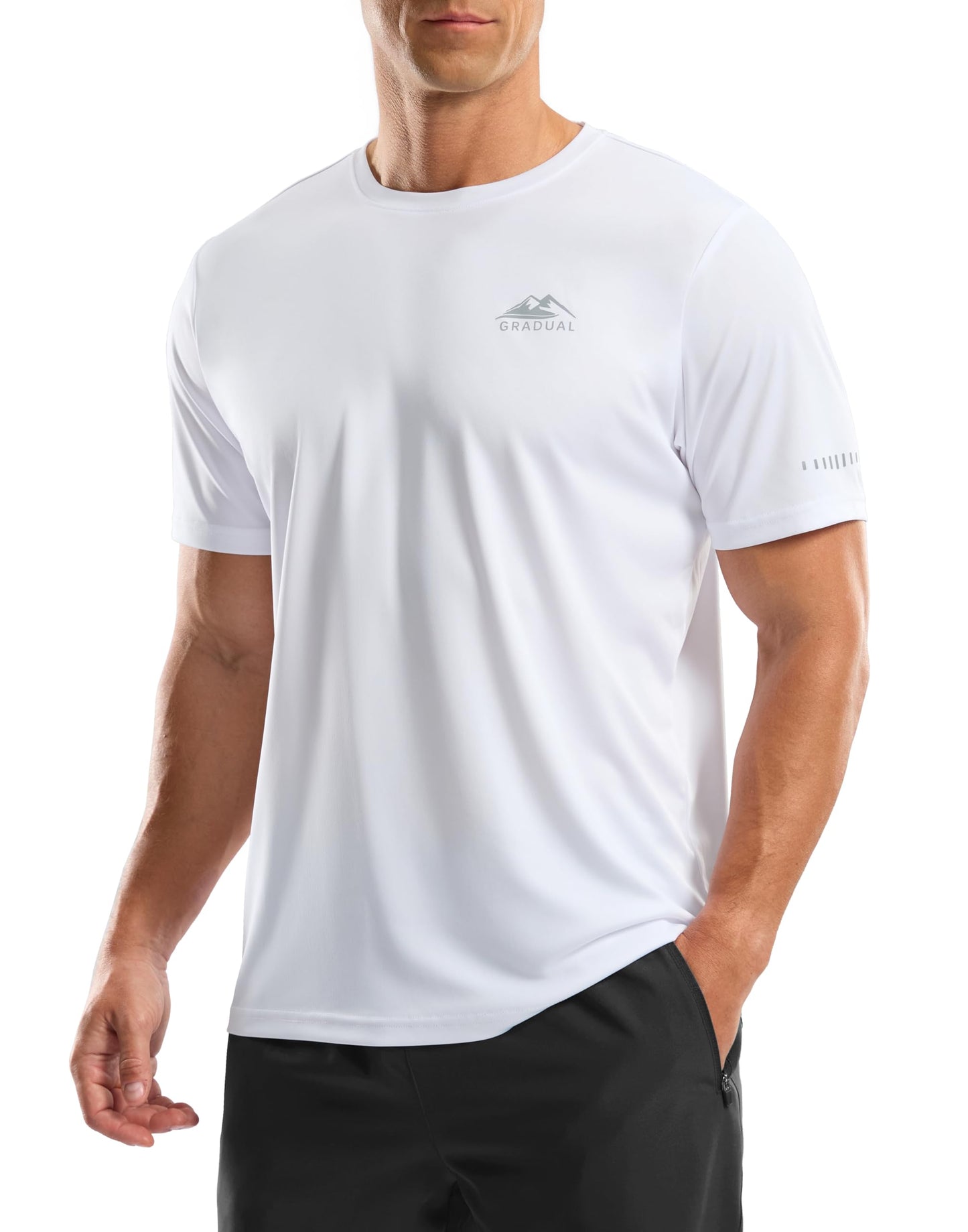 Men's UPF 50+ Sun Protection Dry Fit Workout T-Shirts Rash Guard Swim Shirts Moisture Wicking Tee for Athletic, Beach, Hiking