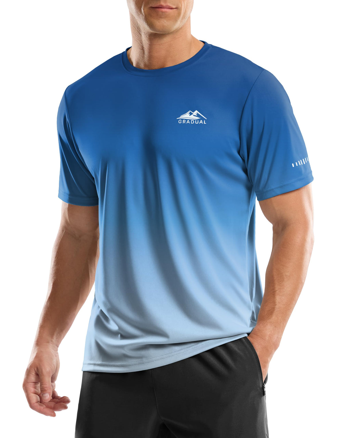 Men's UPF 50+ Sun Protection Dry Fit Workout T-Shirts Rash Guard Swim Shirts Moisture Wicking Tee for Athletic, Beach, Hiking