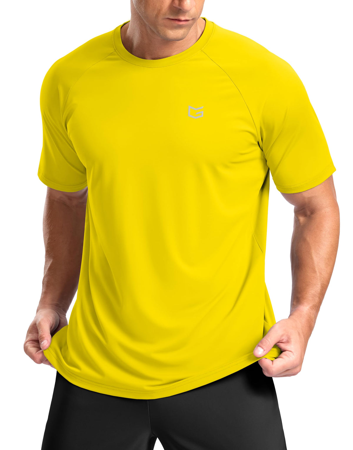 G Gradual Men's Athletic Workout T-Shirts Moisture Wicking Cooling Running Shirts Short Sleeve Performance Tee for Gym Tennis