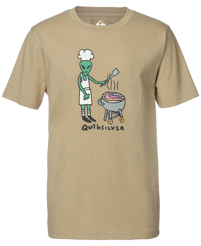 Quiksilver Boys' Short Sleeve Screen Print Graphic T-Shirt, Soft & Comfortable, Regular Fit