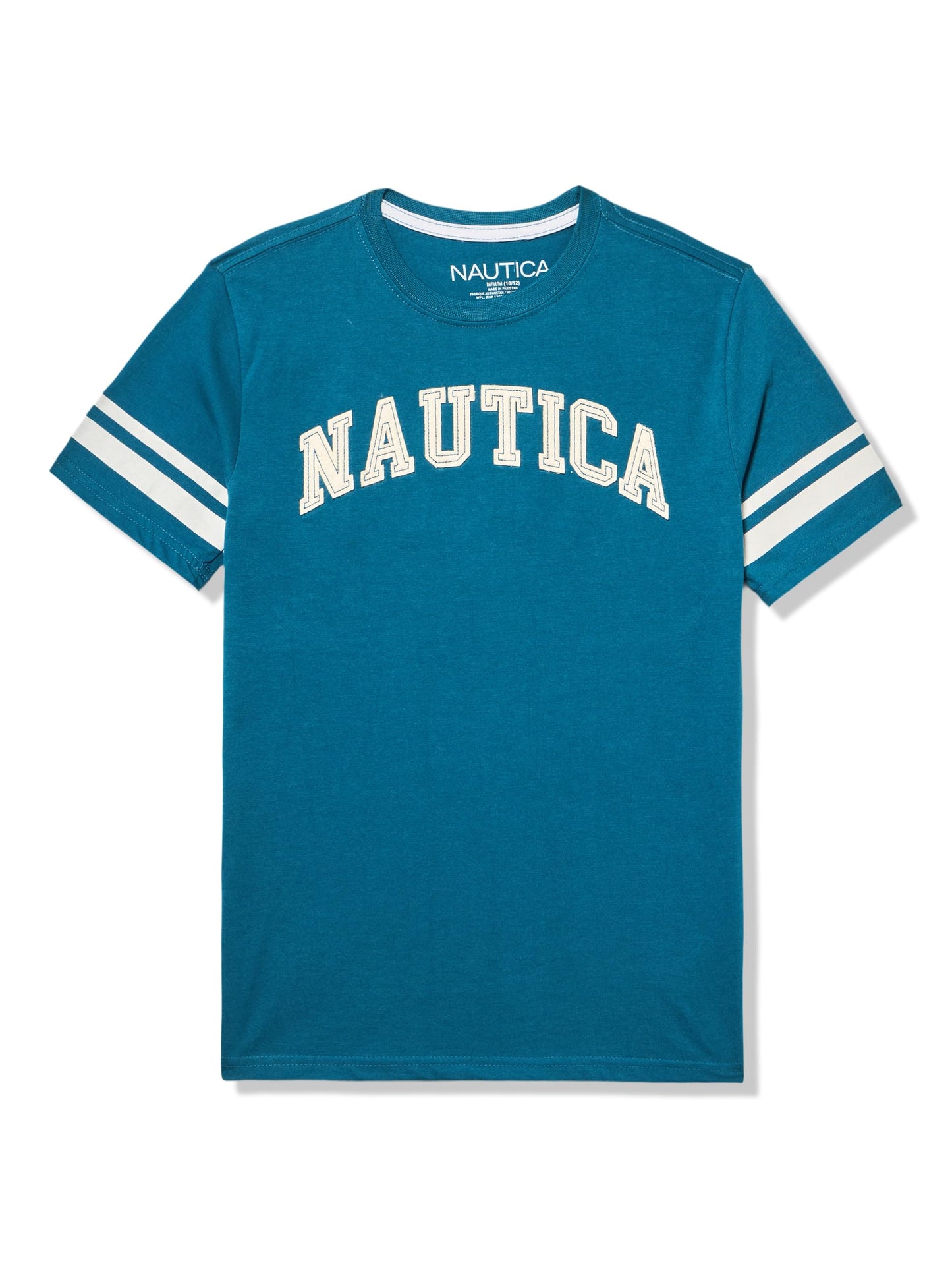 Nautica Boys' Short Sleeve J-Class Logo Crew Neck T-Shirt, Soft, Comfortable, Relaxed Fit
