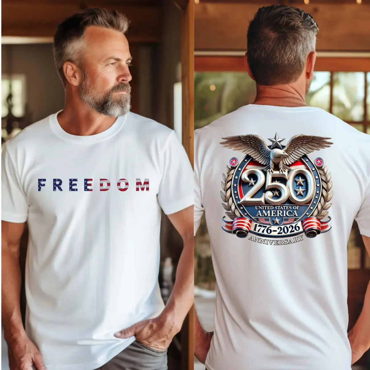Freedom 250th Anniversary Shirt, USA 250 Years Independence Apparel, 1776–2026 America Anniversary, Patriotic Freedom,Casual Summer T-Shirt with Crew Neck,viral graphic tees