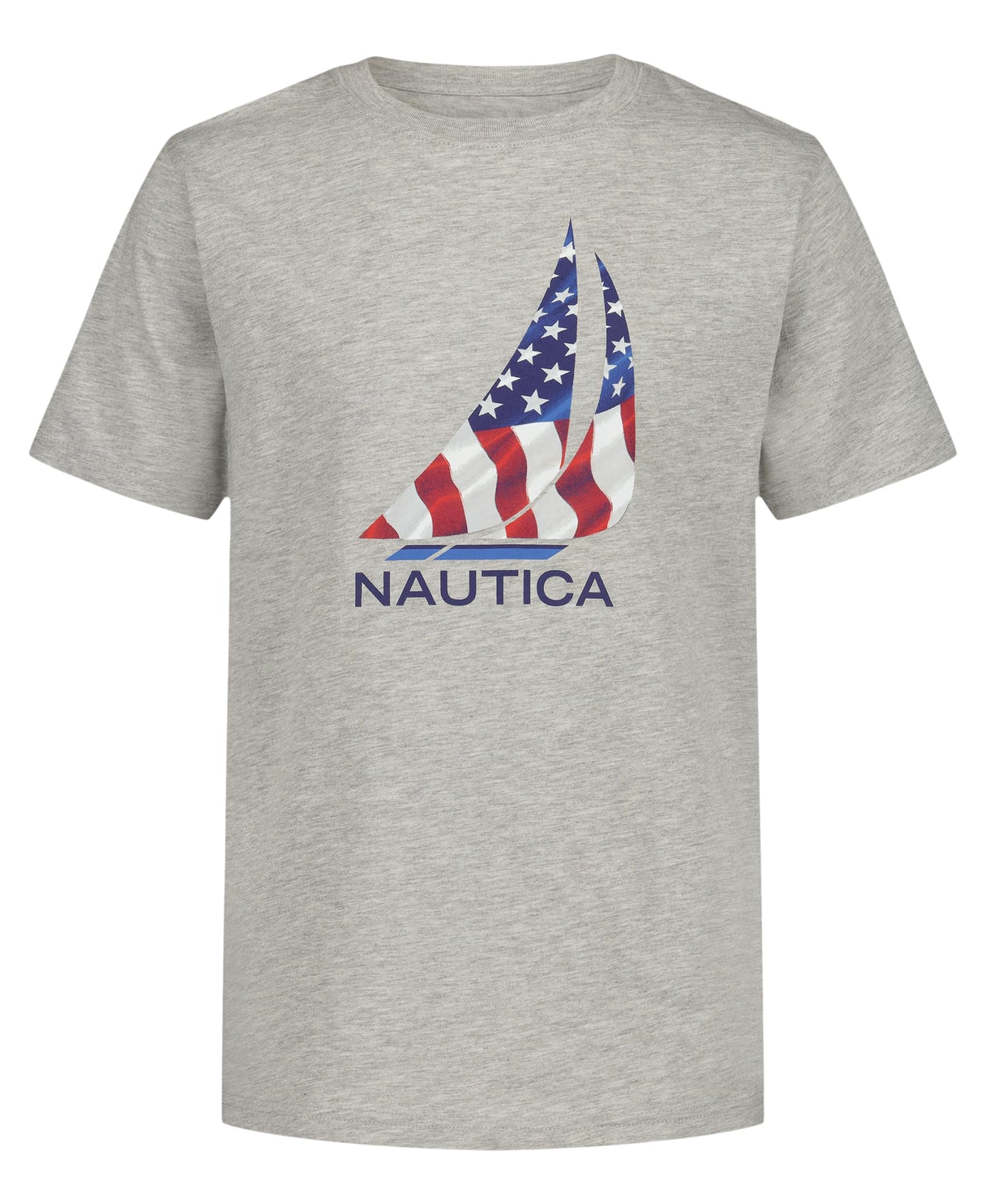 Nautica Boys' Short Sleeve J-Class Logo Crew Neck T-Shirt, Soft, Comfortable, Relaxed Fit