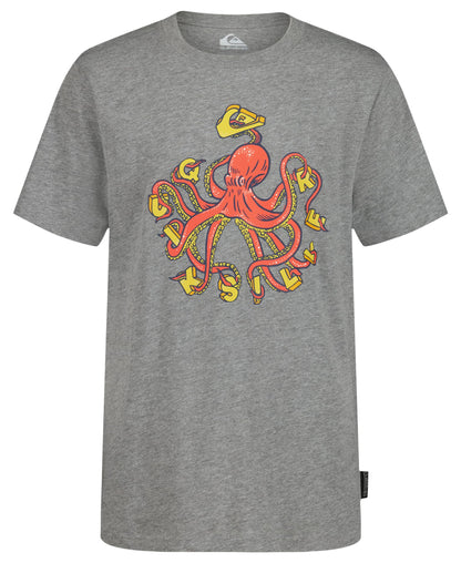 Quiksilver Boys' Short Sleeve Screen Print Graphic T-Shirt, Soft & Comfortable, Regular Fit