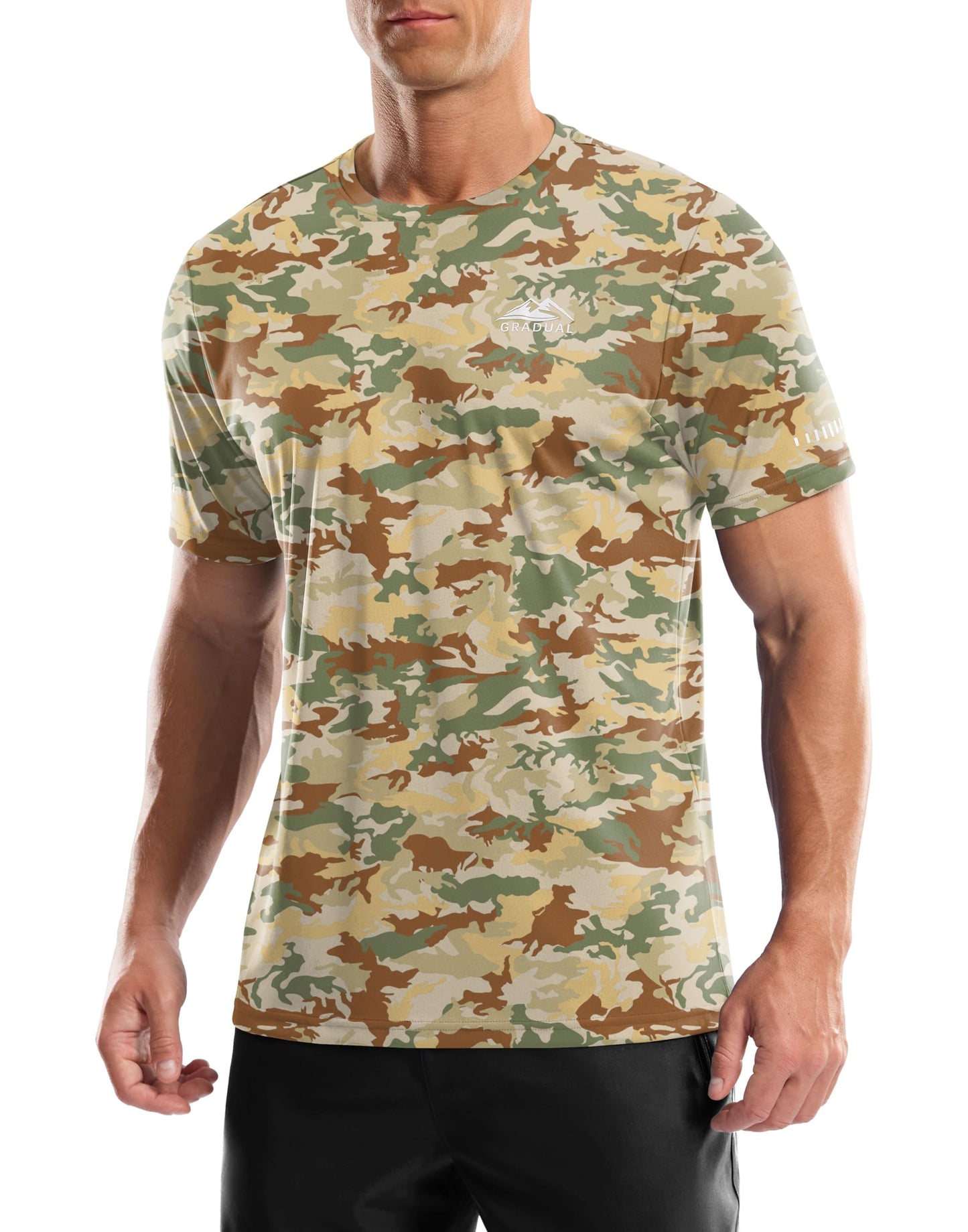 Men's UPF 50+ Sun Protection Dry Fit Workout T-Shirts Rash Guard Swim Shirts Moisture Wicking Tee for Athletic, Beach, Hiking