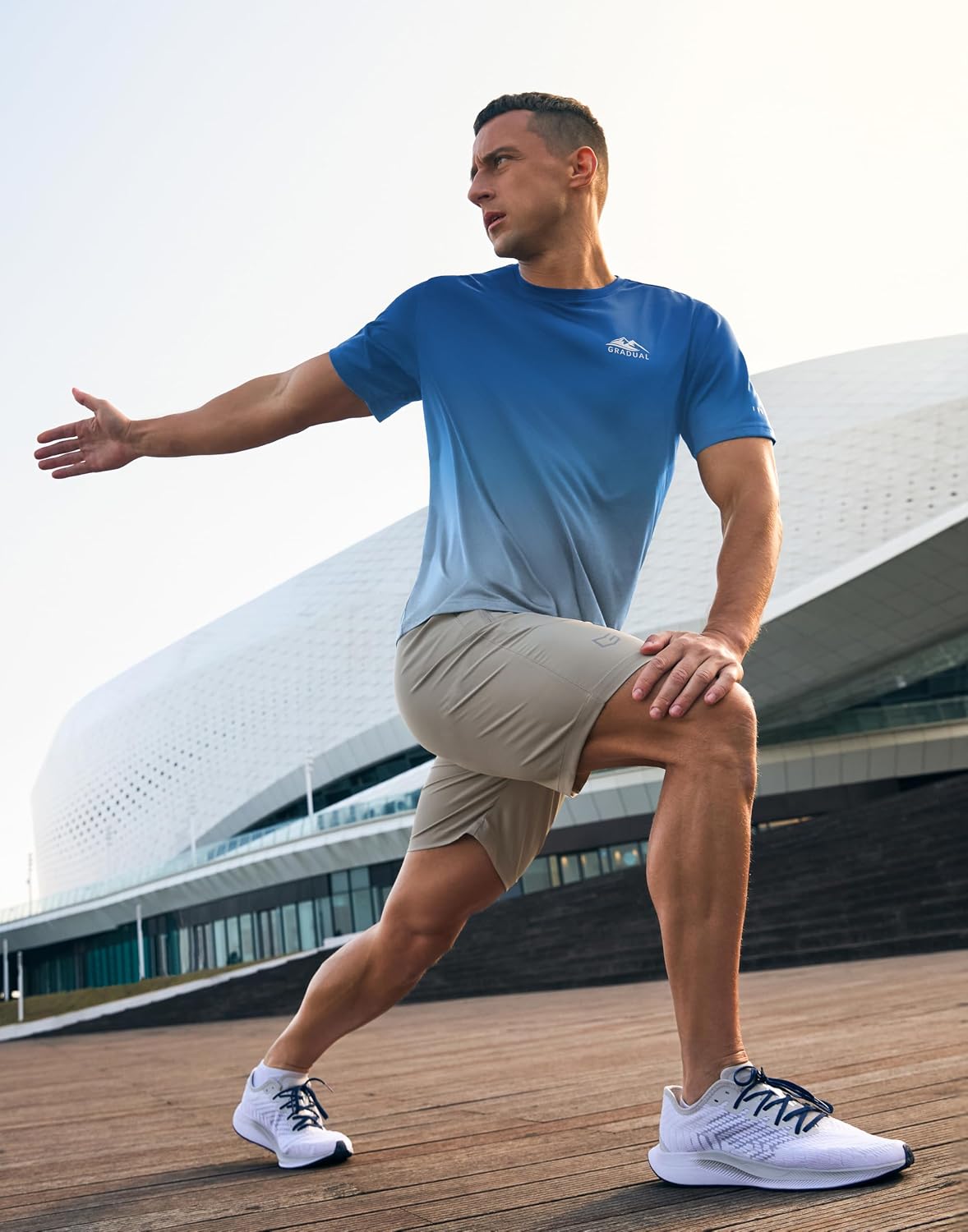 Men's UPF 50+ Sun Protection Dry Fit Workout T-Shirts Rash Guard Swim Shirts Moisture Wicking Tee for Athletic, Beach, Hiking