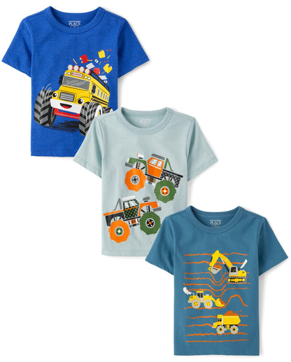 The Children's Place Baby Boys' Graphic T-Shirts (3-Pack)
