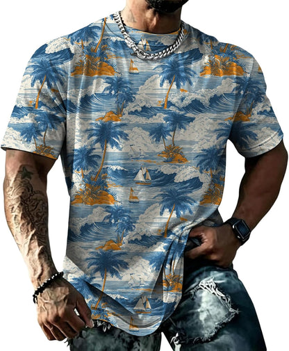 domirica Mens Muscle Fit Short Sleeve T Shirts Gym Workout Crewneck Novelty Print Quick Dry Athletic Shirt
